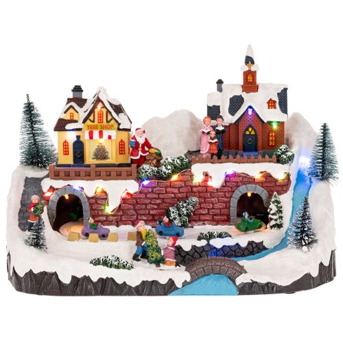 Χριστουγεννιάτικο Χωριό με Κίνηση με Ρεύμα (90749) Χριστουγεννιάτικο Χωριό με Κίνηση με Ρεύμα (90749)