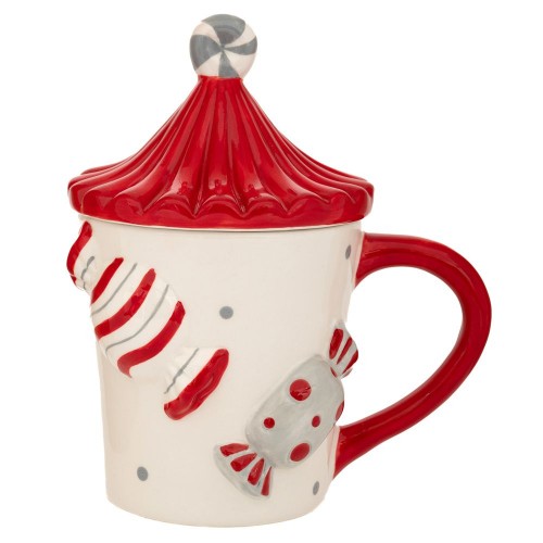 Χριστουγεννιάτικη Κούπα με Ζαχαρωτά και Καπάκι (90774)