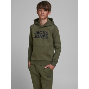 Jack and Jones Junior Φούτερ Hood Logo Forest Night (12152841)