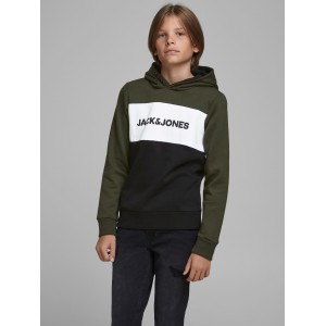 Jack and Jones Junior Φούτερ Hood Logo Forest Night (12173901)