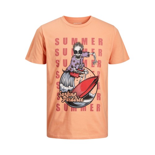 Jack and Jones Junior T-Shirt Pirate Skull Shell Coral (12200812)