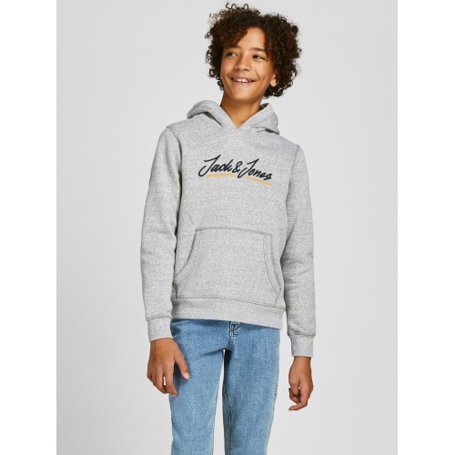 Jack and Jones Junior Φούτερ Hood Light Grey Melange (12205797)