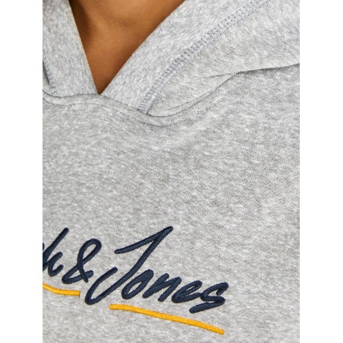 Jack and Jones Junior Φούτερ Hood Light Grey Melange (12205797)