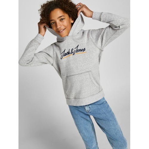 Jack and Jones Junior Φούτερ Hood Light Grey Melange (12205797)