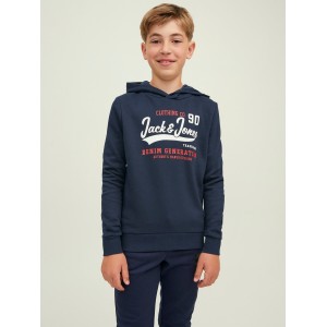 Jack and Jones Junior Φούτερ Hooded Logo Navy Blazer (12212287)