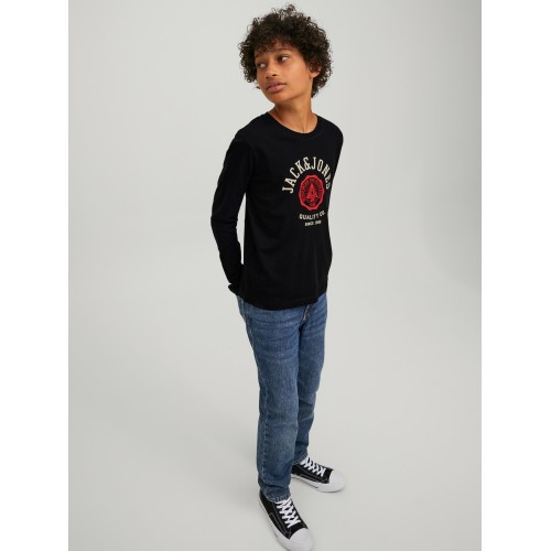 Jack and Jones Junior T-Shirt Long Sleeve LS O-Neck Black (12213080)