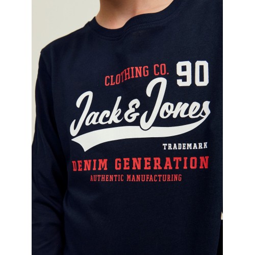 Jack and Jones Junior T-Shirt Long Sleeve LS O-Neck Navy Blazer (12213080)