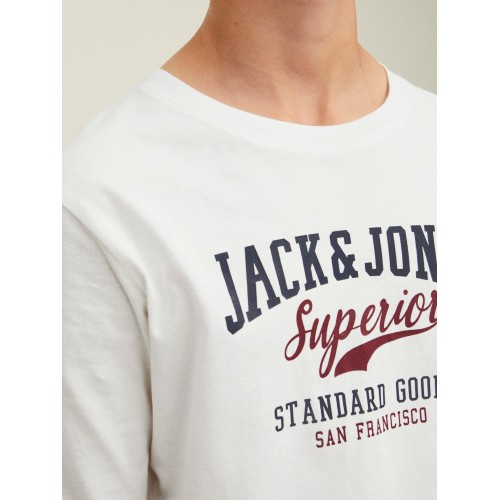 Jack and Jones Junior T-Shirt Long Sleeve LS O-Neck Cloud Dancer (12213080)