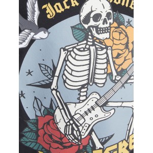 Jack and Jones Junior T-Shirt Skull Black (12213337)