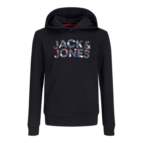 Jack and Jones Junior Φούτερ Hooded Soldier Black (12213338)