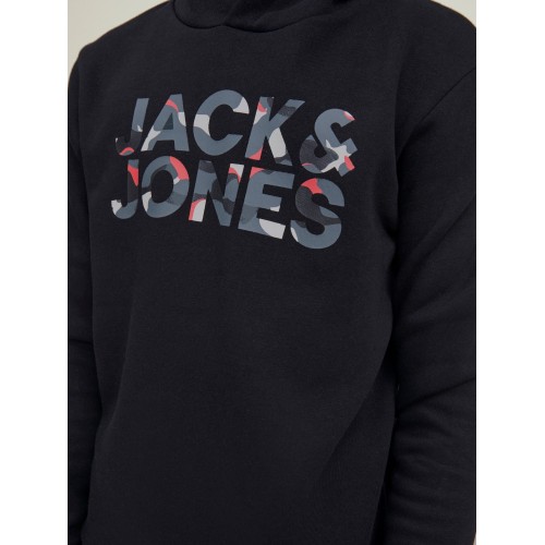 Jack and Jones Junior Φούτερ Hooded Soldier Black (12213338)