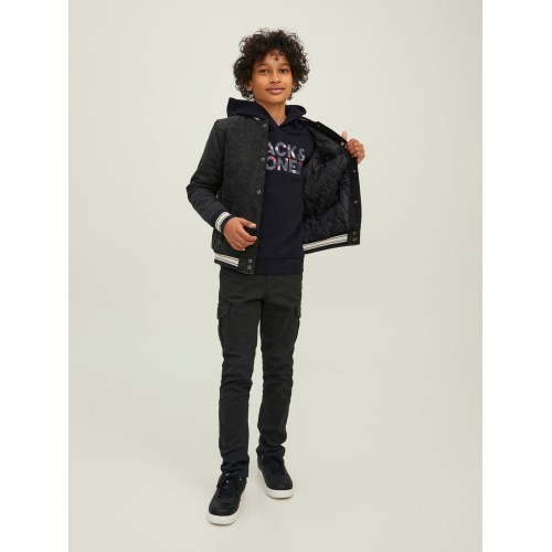 Jack and Jones Junior Φούτερ Hooded Soldier Black (12213338)