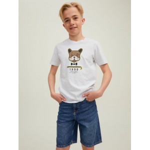 Jack and Jones Junior T-Shirt SummerDog White Melange (12213554)