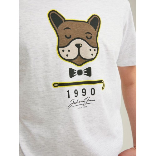 Jack and Jones Junior T-Shirt SummerDog White Melange (12213554)