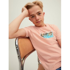 Jack and Jones Junior T-Shirt Jortbooster Coral Pink (12213624)