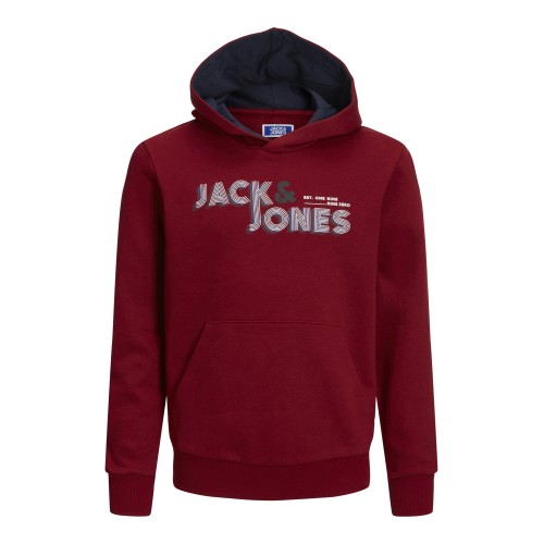 Jack and Jones Junior Φούτερ Hooded Red (12219582)