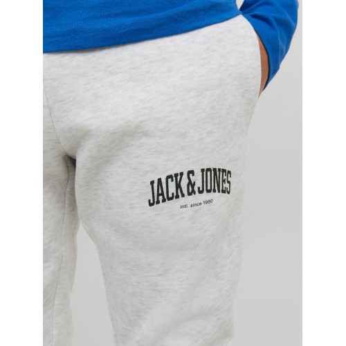 Jack and Jones Junior Παντελόνι Φούτερ White Melange (12237403)