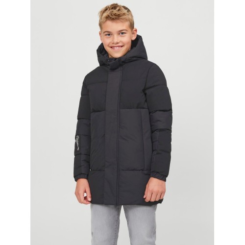 Jack and Jones Junior Μπουφάν Blocking Puffer Μαύρο (12236575)