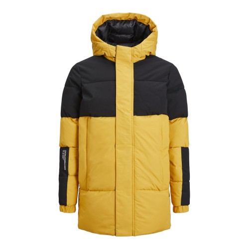 Jack and Jones Junior Μπουφάν Blocking Puffer Κίτρινο (12236575)