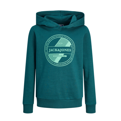Jack and Jones Μπλούζα Φούτερ με Κουκούλα Deep Teal (12259879)