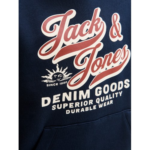 Jack and Jones Μπλούζα Φούτερ Hooded Sky Captain (12279744)