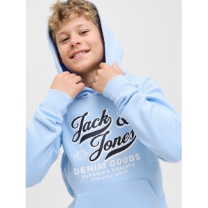 Jack and Jones Μπλούζα Φούτερ Hooded Chambray Blue (12279744)