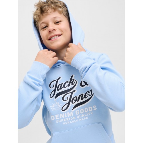 Jack and Jones Μπλούζα Φούτερ Hooded Chambray Blue (12279744)