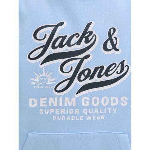 Jack and Jones Μπλούζα Φούτερ Hooded Chambray Blue (12279744)