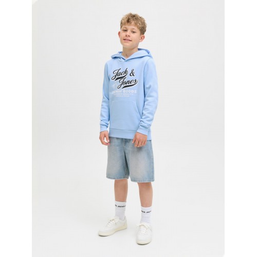 Jack and Jones Μπλούζα Φούτερ Hooded Chambray Blue (12279744)