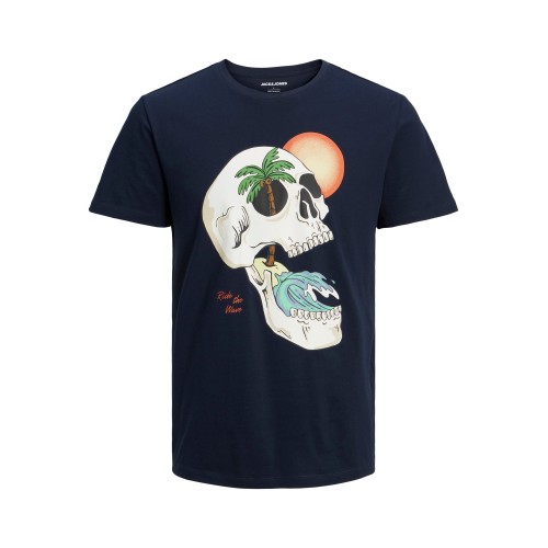 Jack and Jones Junior T-Shirt Skull Navy Blazer (12224103)