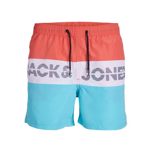 Jack and Jones Junior Μαγιό Color Block Hot Coral (12227529)
