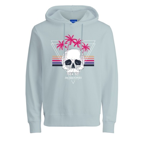 Jack and Jones Junior Φούτερ Hood Skull Pale Blue (12239455)