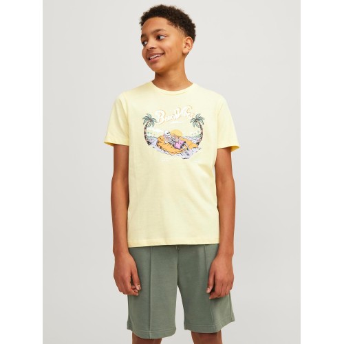 Jack and Jones Junior T-Shirt Beach Vibes French Vanilla (12249732)