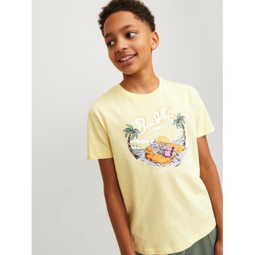 Jack and Jones Junior T-Shirt Beach Vibes French Vanilla (12249732)