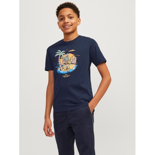 Jack and Jones Junior T-Shirt Beach Vibes Navy Blazer (12249732)