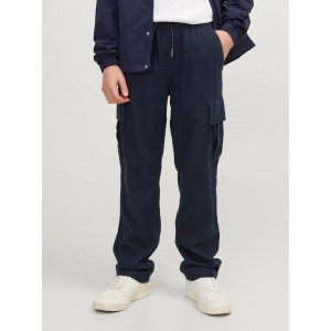 Jack and Jones Junior Παντελόνι Λινό Dark Navy (12255663)