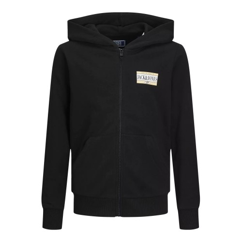 Jack and Jones Junior Ζακέτα Hooded Μαύρη (12256829)