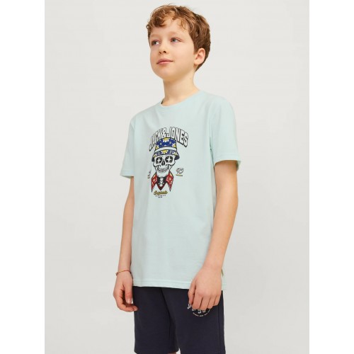 Jack and Jones Junior T-Shirt Coconut Skull Skylight (12257131)