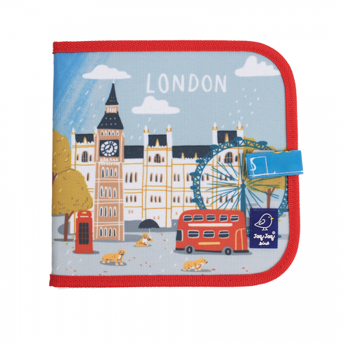 Jaq Jaq Bird Βιβλίο Ζωγραφικής με Μαυροπίνακα London (COW-LON)