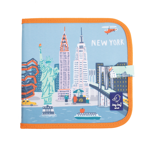 Jaq Jaq Bird Βιβλίο Ζωγραφικής με Μαυροπίνακα New York (COW-NEW)