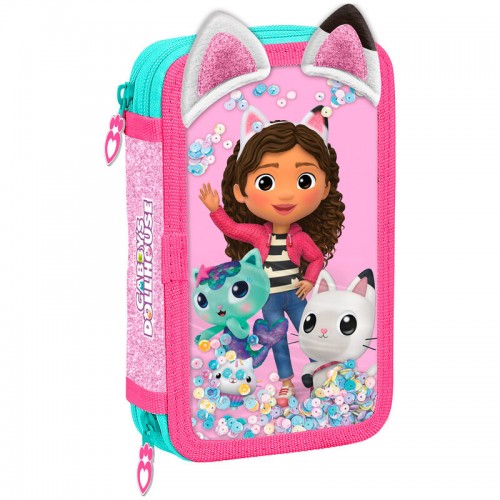 Kids Licensing Gabby Κασετίνα Διπλή Γεμάτη (87697)