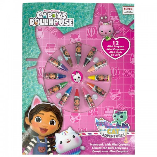 Kids Licensing Gabby Σημειωματάριο με 12 mini Κηρομπογιές (88349)