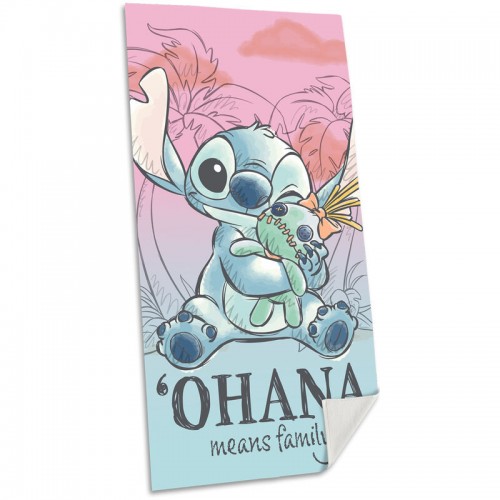 Kids Licensing Lilo and Stitch Πετσέτα Θαλάσσης "Ohana Means Family" 70x140εκ. (88457)