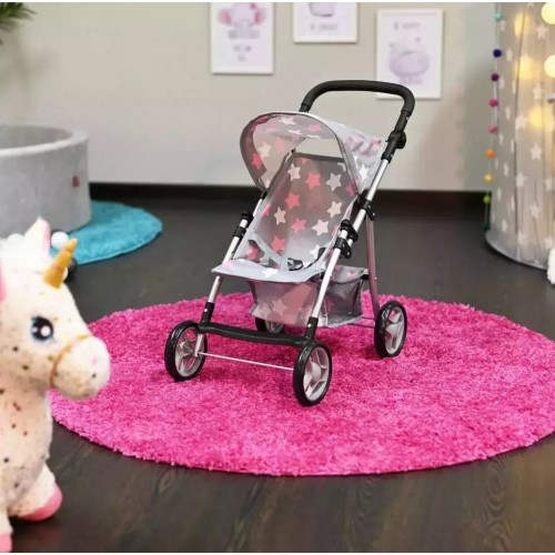 Knorrtoys Καρότσι Liba Stars Grey Pink (16844)
