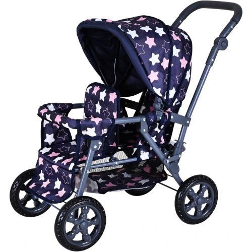 Καρότσι Big Twin Star Blue Pink (16643)