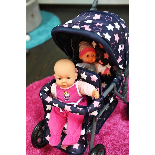 Καρότσι Big Twin Star Blue Pink (16643)
