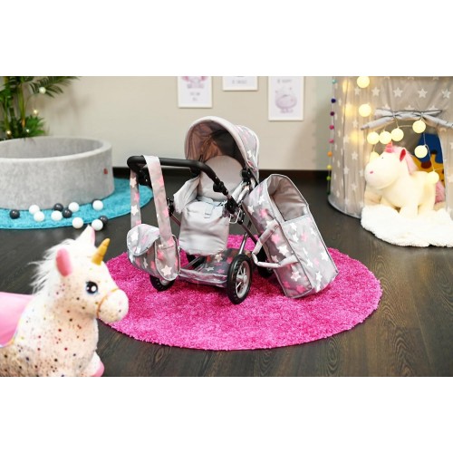 Knorrtoys Καρότσι Ruby Stars Grey Pink (63144)