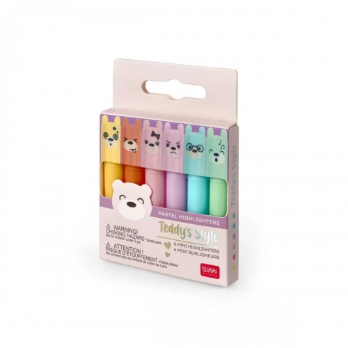 Legami Pastel Highlighters Teddy's Style (MH0004) Legami Pastel Highlighters Teddy's Style (MH0004)