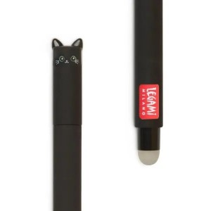 Legami Στυλό Gel Erasable Cat Be Curious Μαύρο 0.7mm (EP0005)