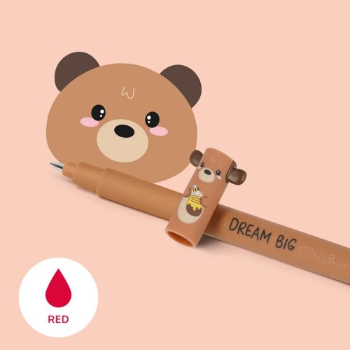 Legami Στυλό Gel Erasable Teddy Bear Κόκκινο 0.7mm (EP0024)